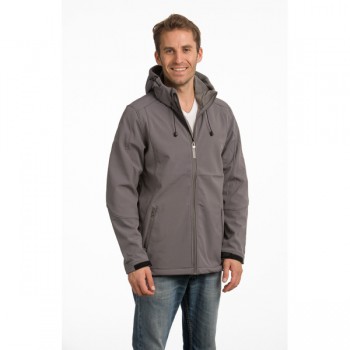 Jacket hooded softshell for him